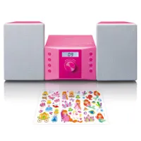 Micro set with CD FM radio AUX-IN stickers Pink