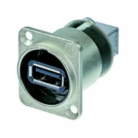 Reversible USB 2.0 gender changer (type A and B), Nickel D-housing