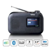 Portable DAB+/FM radio with Bluetooth® color dislay battery Black