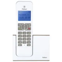 Cordless telephone with 1 handset White / Taupe