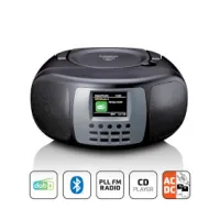 Portable DAB+/FM Radio with Bluetooth® CD Player and large LCD colour display Black