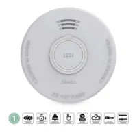 Stand alone smoke alarm with 1 year battery White