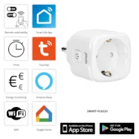Smart Wi-Fi plug with energy monitor 16A 3680W White