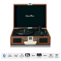 Suitcase turntable with Bluetooth® rechargable Battery and speaker