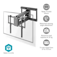 SmartLife Motorised TV Wall Mount, 37 - 75 ", Maximum supported screen weight: 35 kg, Rotatable, Minimum wall distance: 153 mm