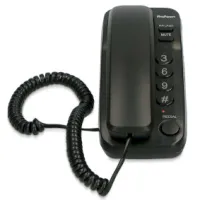 Compact corded telephone Black