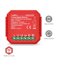 SmartLife Built-in Module, Double Triac Dimmer, 2 x 100 W, Terminal Connection, App available for: Android™ / IOS