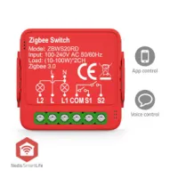 SmartLife Built-in Module, Double Switch, 2 x 100 W, Terminal Connection, App available for: Android™ / IOS