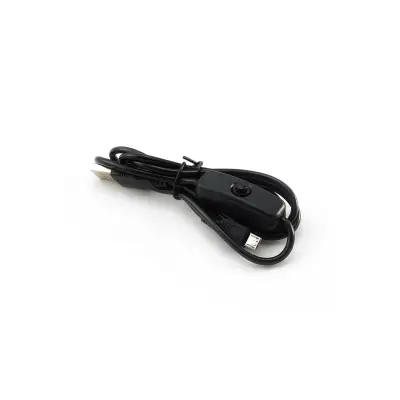 Power cable with microUSB B plug and switch