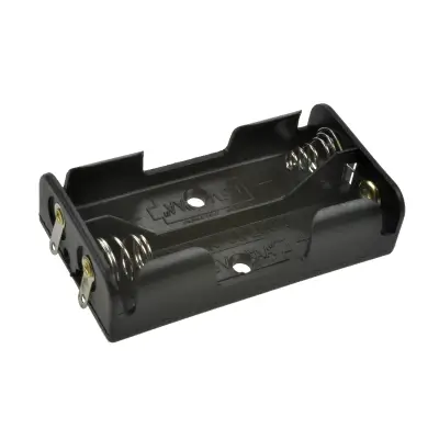 Battery holder, 2xAA, solder pads