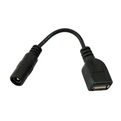 Barrel jack socket 2.1/5.5 to USB A socket adapter