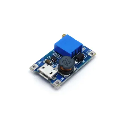 DC/DC STEP-UP muundur MT3608 5-28V 2A, microUSB pistik
