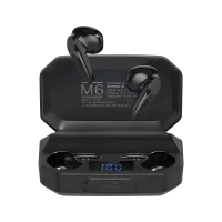 Kruger&Matz M6 juhtmevabad kõrvasisesed kõrvaklapid akupangaga - must