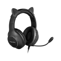 Kruger&Matz Gamer Kids mänguri kõrvaklapid lastele, üle kõrva, mustad