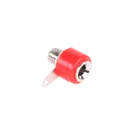 Banana socket, panel mount, plastic, red, Cabletech