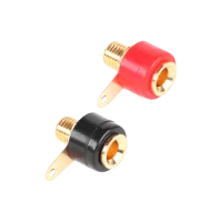 Banaanipesa, kullatud plastikust kinnitus (must/punane) Cabletech