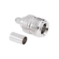 N-type connector for H155 cable, crimped