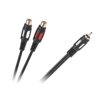 Kaabel 1RCA kuni 2 RCA pesa 25cm