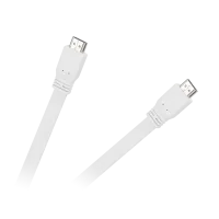 HDMI to HDMI cable, flat, white, 2.0V, 1.8M