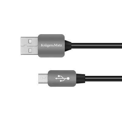USB to micro USB cable, male to male, 1.8m Kruger&Matz
