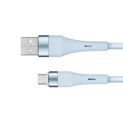USB to microUSB cable 1 m silicone blue Kruger&Matz Basic
