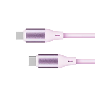 USB Type-C to USB Type-C Cable 100W 1m Silicone Pink Kruger&Matz Basic