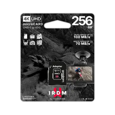 microSD 256 GB UHS-I U3 Goodram memory card with adapter