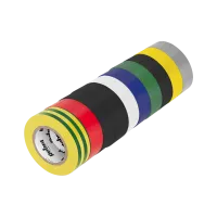 REBEL isoleerteibi komplekt (10 tk - 0,13 mm x 19 mm x 20 jardi) segavärvid