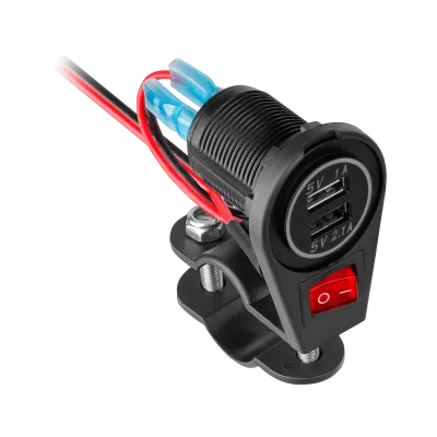 Motorcycle charger 2xUSB 3100 mA