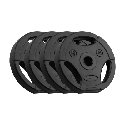 Bituumenkaalude komplekt 4x2,5kg, 31mm ava, käepidemetega kaaluketas, REBEL ACTIVE