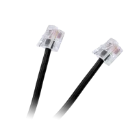 Telefonikaabel, valge-valge, must, 7,5 m