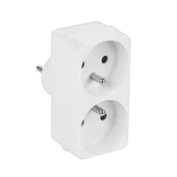 Rebel võrgupesa jagaja 1 pistik / 2 pesa