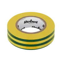 REBEL isoleerteip (0,13 mm x 19 mm x 20 jardi) kollakasroheline