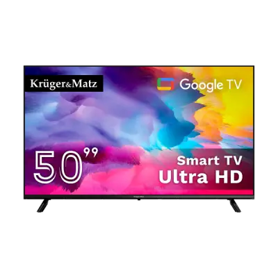 Kruger&Matz 50" UHD Google TV DVB-T2/T/C H.265 HEVC teler