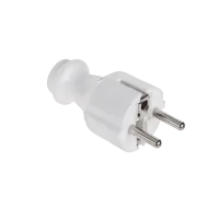 Lihtne maandatud unischuko pistik, valge WT-30