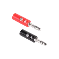 Banana plug plastic (black/red) Cabletech