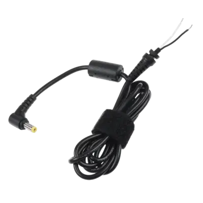 5.5/1.7 (19V/3.16A) angled mains plug with cable for Quer mounting