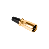 Microphone plug male GOLD