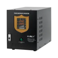 Источник бесперебойного питания KEMOT PROsinus-2200, инвертор с чистой синусоидой и функцией зарядки 12 В, 230 В, 2200 ВА/1600 Вт - черный цвет