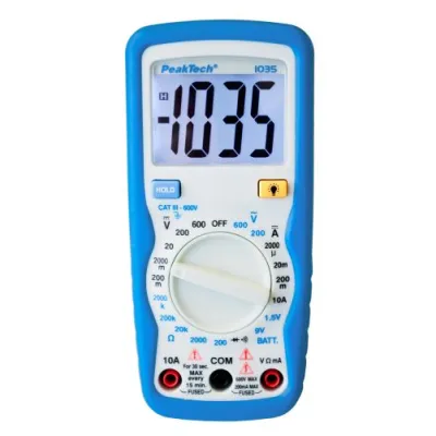 Digitaalne multimeeter AC/DC 600 V, DC 10 A, CAT III 600 V