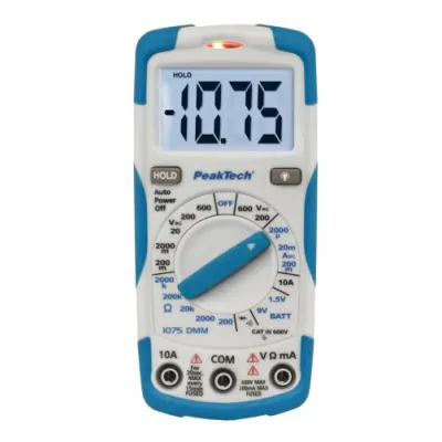 Digitaalne multimeeter AC/DC 250 V, DC 10 A, CAT II 600 V