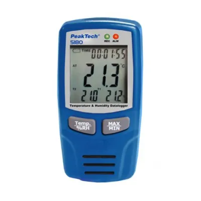 Temperatuuri ja niiskuse info Logger -40...+70°C, 0-100% RH