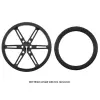 Ratas 2tk 80x10mm plastik must Pololu