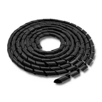 Qoltec Cable organizer 6mm 10m Black