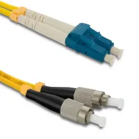 Qoltec Patchcord fiber optic LC/UPC - FC/UPC Singlemode 9/125 G652D Duplex 3m