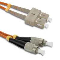 Qoltec Patchcord fiber optic SC/UPC - FC/UPC Multimode 50/125 OM2 Duplex 3m