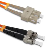 Qoltec Patchcord fiber optic SC/UPC - ST/UPC Multimode 50/125 OM2 Duplex 3m