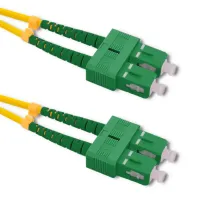Qoltec Patchcord fiber optic SC/APC - SC/APC Singlemode 9/125 G652D Duplex 1.5m