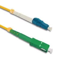 Qoltec Patchcord fiber optic LC/UPC - SC/APC Singlemode 9/125 G652D Simplex 1m