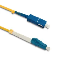 Qoltec Patchcord fiber optic LC/UPC - SC/UPC Singlemode 9/125 G652D Simplex 1m